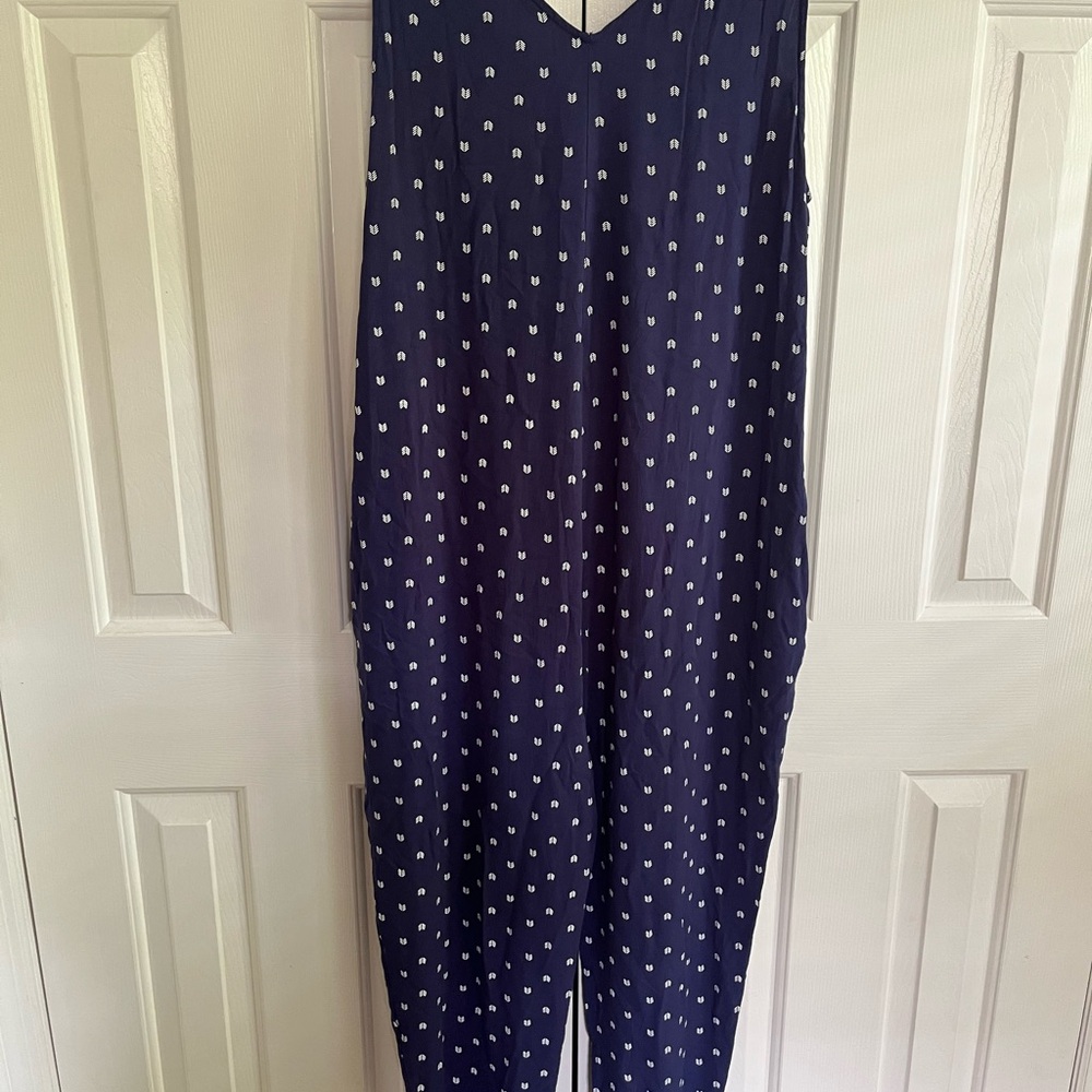 Ingrid & Isabel Navy and White Maternity Jumpsuit
